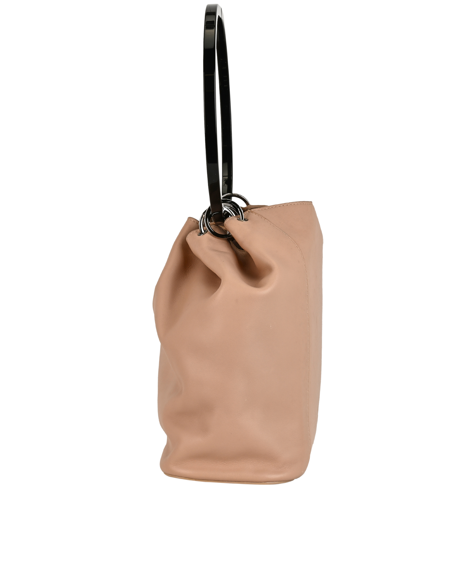 Ring Bucket Bag, &pound;250, Handbags, Pink, Leather, Bottom view